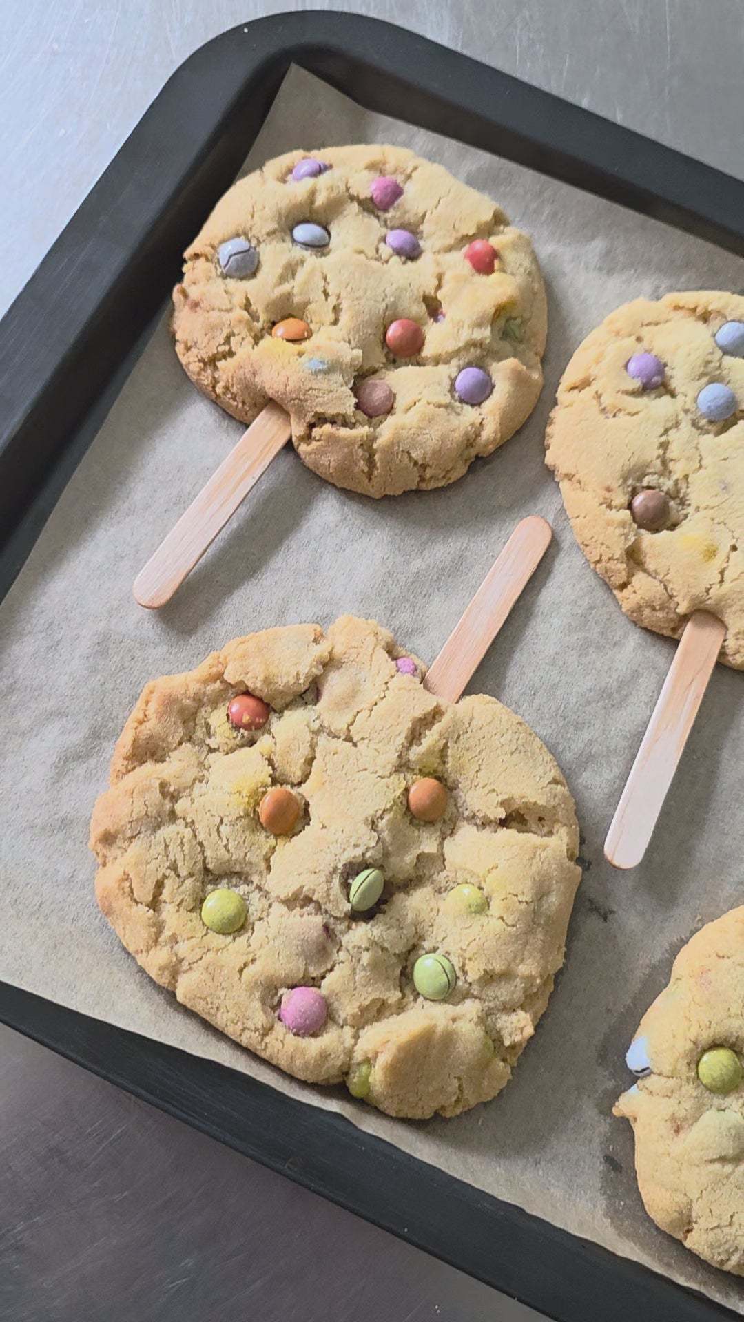 Video of Bake With Rana Crunchy Cookie Pops.
